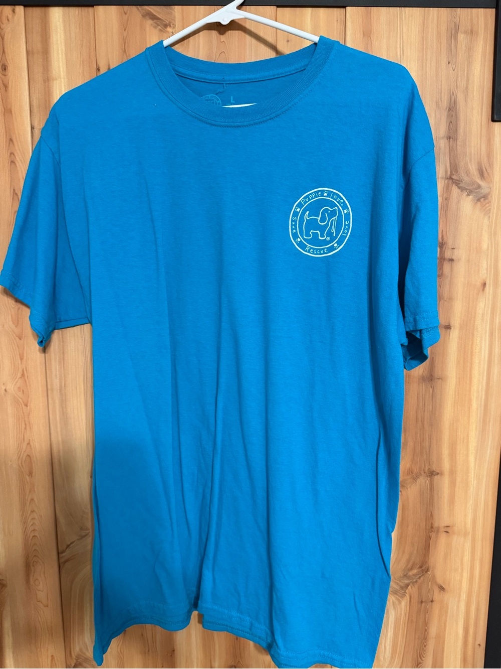Blue Short-Sleeve Graphic Crewneck T-Shirt